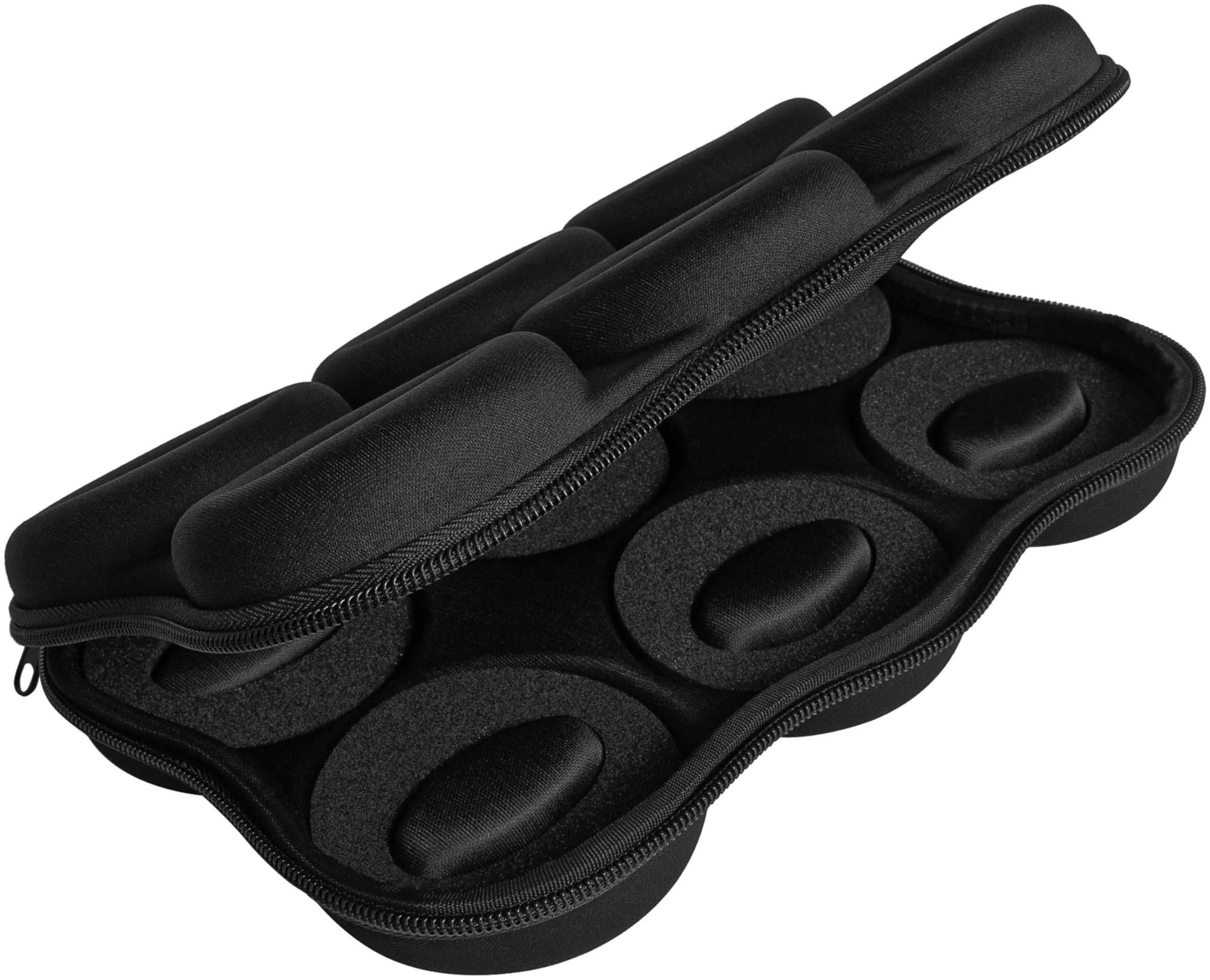 WATCHPOD Six Watch Travel Case Storage Holder Box for 6 Watches | Tough Portable Protection w/Zipper Fits All Wristwatches & Smart Watches Up to 50mm (Black)