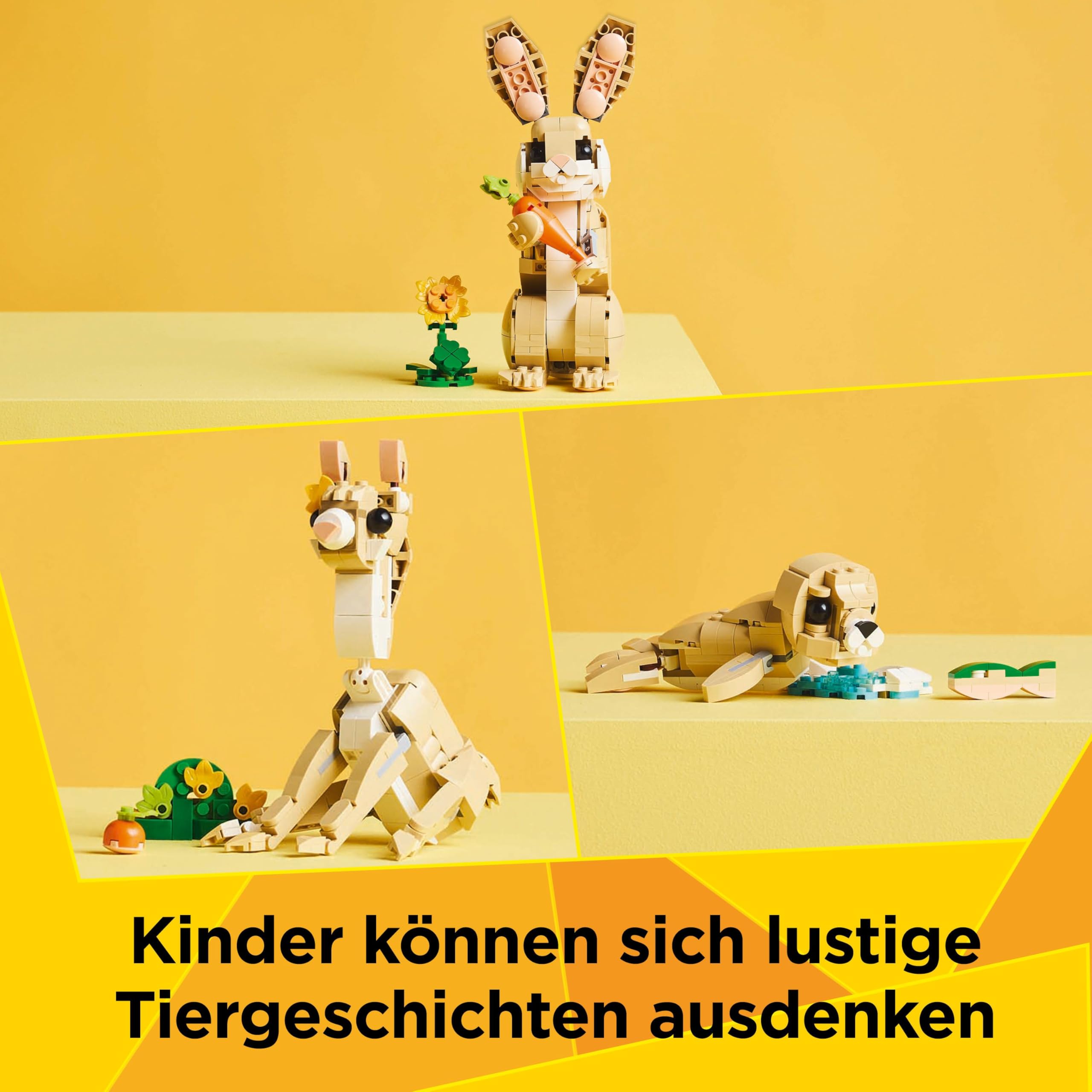 LEGO Creator 3in1 Häschen - Spielzeug mit Tierfigur, die Sich in EIN Lama oder eine Robbe verwandeln lässt - Kreative Ostergeschenke für Mädchen & Jungen ab 8 Jahren - 31162 3