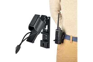 Healvaluefit Radio Holster for Duty Belt (1”- 2.2” Belt), Tactical Radio Holder Belt Clip as Law Enforcement Accessories, Walkie Talkie Holder Fits Motorola, Kenwood, BaoFeng, Hytera, Midland Radios