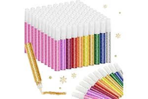 Resurhang 20 Pcs Glitter Glue Pens Bulk 10 Colors Rainbow Glue Stick for Crafts Back to School Gifts Supplies for DIY Arts, Projects Scrapbooking, Cards Decorating Supplies