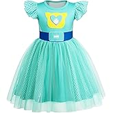 Marendyee Girls Halloween Costume Dress Tulle Mesh Cosplay Dresses Flutter Sleeve Kids Costumes