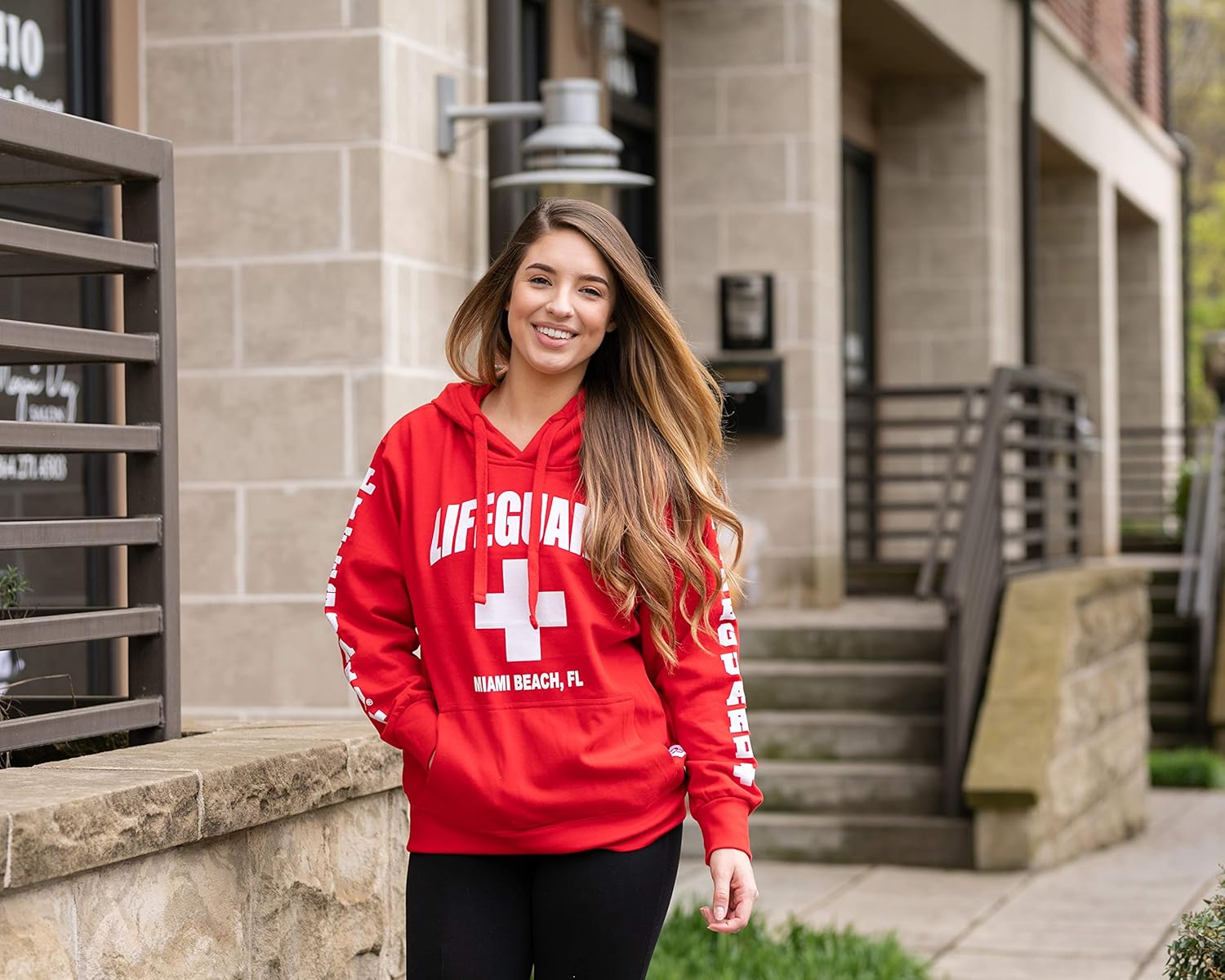 LIFEGUARD Official Ladies Miami Beach FL Hoodie: Clothing