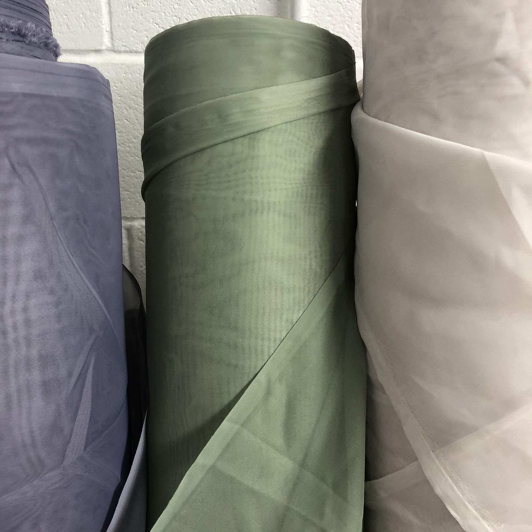Megachest Wedding Drape Voile Fabric 58 Inches Wide DIY Material (Moss, 5 Meters Long) — image 1