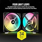 Corsair iCUE LINK QX140 RGB 140mm Magnetic Dome Fan Black view 5
