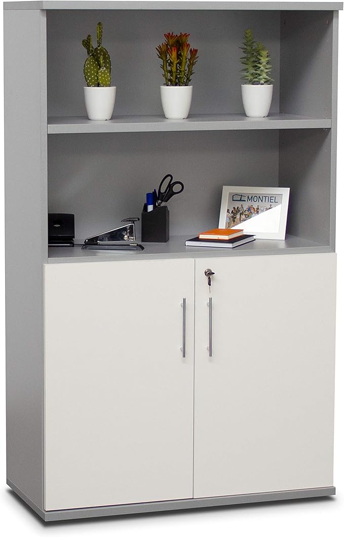 OFICINAS MONTIEL Schrank aus Holz, Mehrzweck-Schloss mit verchromtem