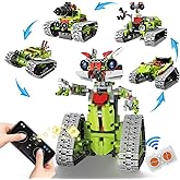 5 in 1 Robot Building Kit for Kids, Educational STEM Building Blocks Set, Remote & APP Control Construction Robot/Tracked Rac