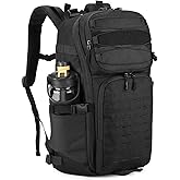 HUNTVP Tactical Backpack for Men 35L Military Backpack MOLLE 1000D Army Daypack 3 Day Bug Out Bag for Work Camping Hiking Outdoor, Black