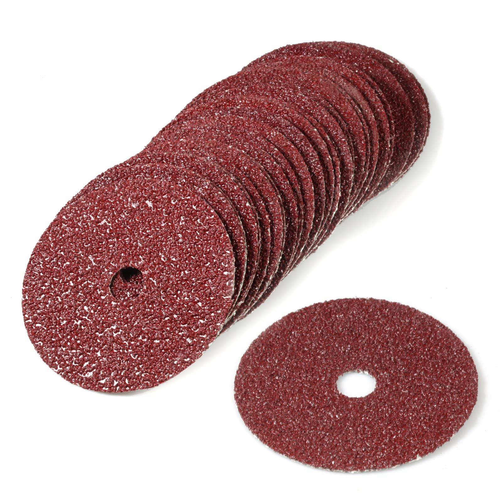 SPEEDWOX 25pcs 24 Grit Aluminum Oxide Resin Fiber Sanding and Grinding Discs, 4-Inch x 5/8-Inch Center Hole Abrasive Disc for Angle Grinders