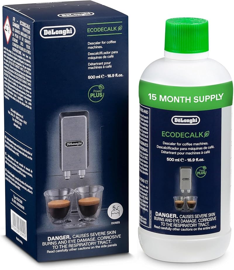 De’Longhi EcoDecalk Descaler 500ml Pack of 5 for Coffee Machines DLSC500