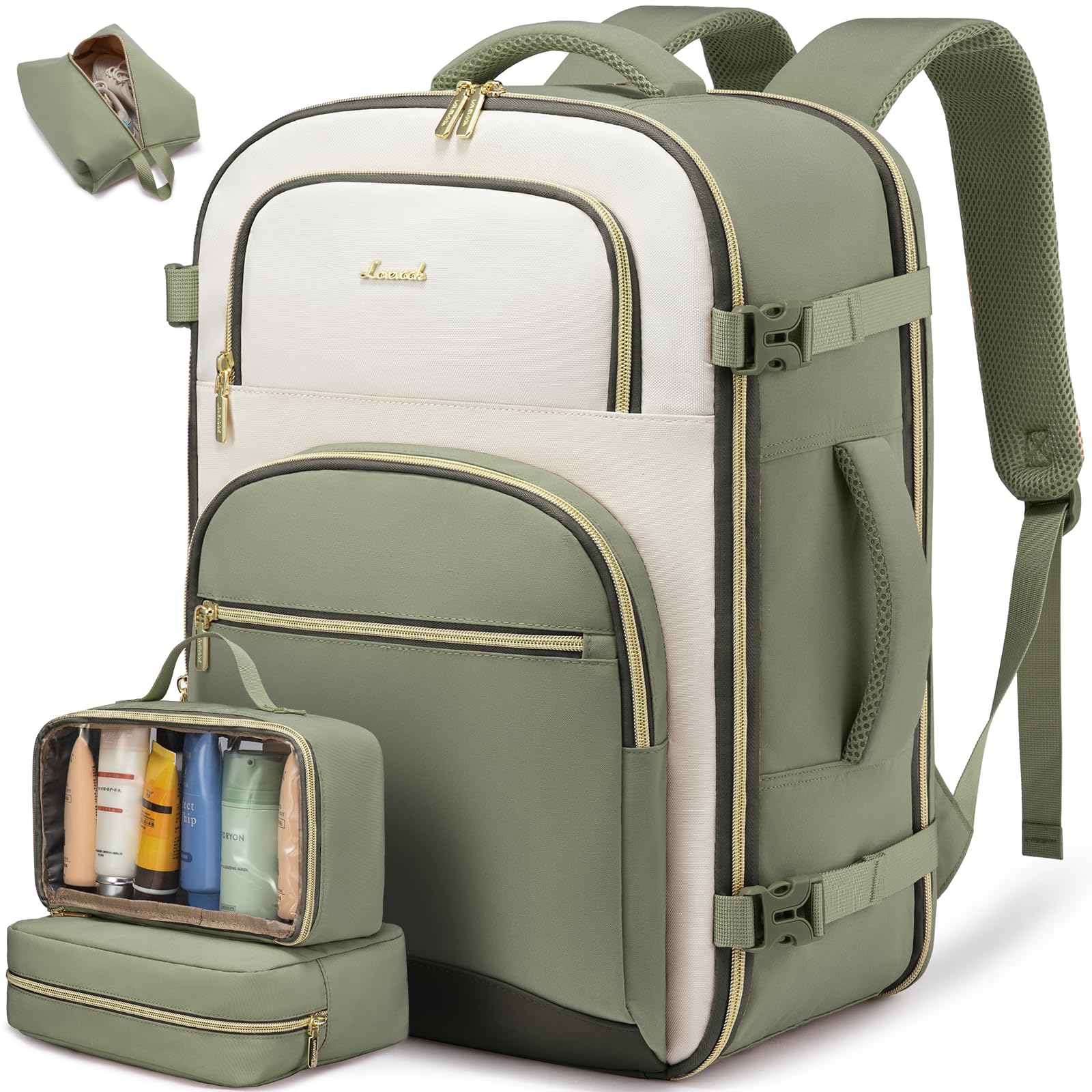 Photo 1 of LOVEVOOK Travel Essentials Carry on Backpack 50L Travel Backpack for Women Men,Waterproof TSA Personal Item Travels Bag Airline Flight Approved,Large Carry on Luggage Laptop Backpack with Packing Cube