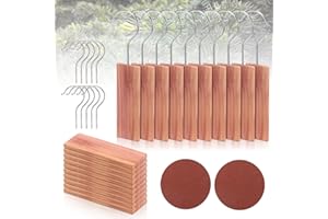 22 Pcs Cedar Blocks for Clothes Storage, Cedarwood Moth Repellent Long Lasting Cedar Block with Metal Hooks and Sandpapers fo