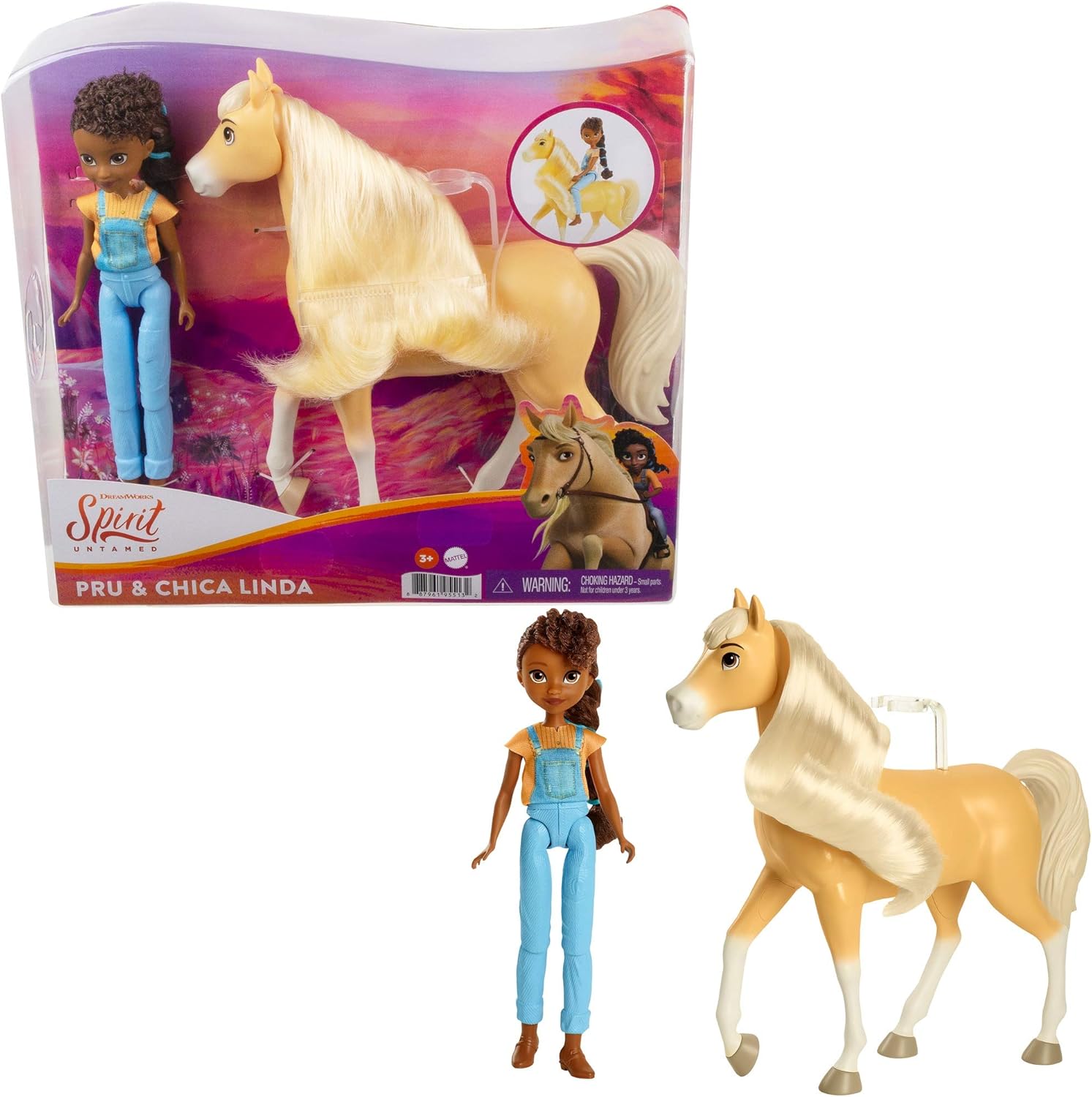 Mattel Spirit Untamed Pru & Chica Linda, Multicolor, 21.21 inches