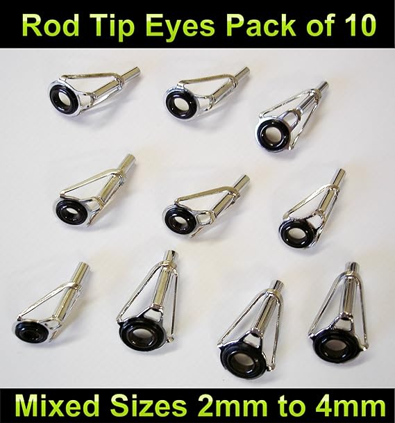 Conx2 Rod Tip End Eye Kit. 1 Pack Of 10 Different Sizes 2mm to 4mm Bore