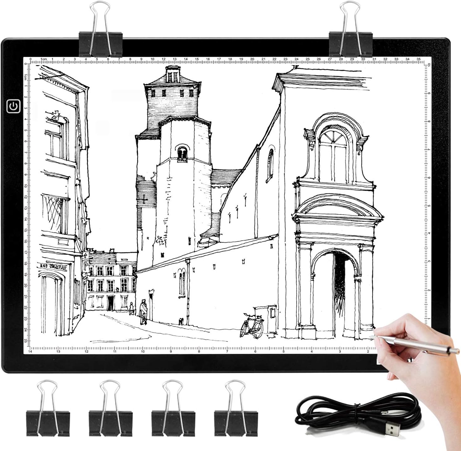 DONPODER A3 Light Box Portable LED Light Board for Diamond Painting 10 Brightness Levels,5500 Lux Super Bright Ultra Thin Light Pad for Tracing and Crafts(42 x 32 cm)