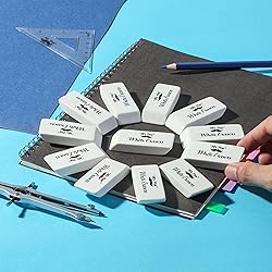 Mr. Pen- White Pencil Eraser, 24 Pack, Block