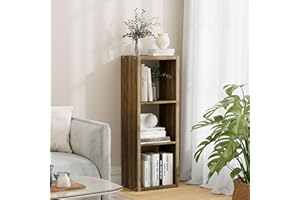 Jpiziso 3 Cube Storage Organizer Single Row, Cube Shelf with Heavy-Duty Thick Boards, 13.31" L x 9.37" W x 36.93" H, Smooth E