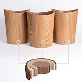 Kazai Real Wood 9L Waste Paper Bin Börje Ash Office Home view 6