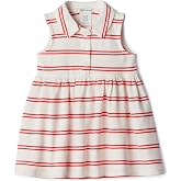 Amazon Essentials x Sofia Grainge Toddlers and Baby Girls' Cotton Pique Sleeveless Dress