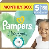 Pampers Harmonie Nappies Size 5 152 Nappies 11-16kg Monthly Pack