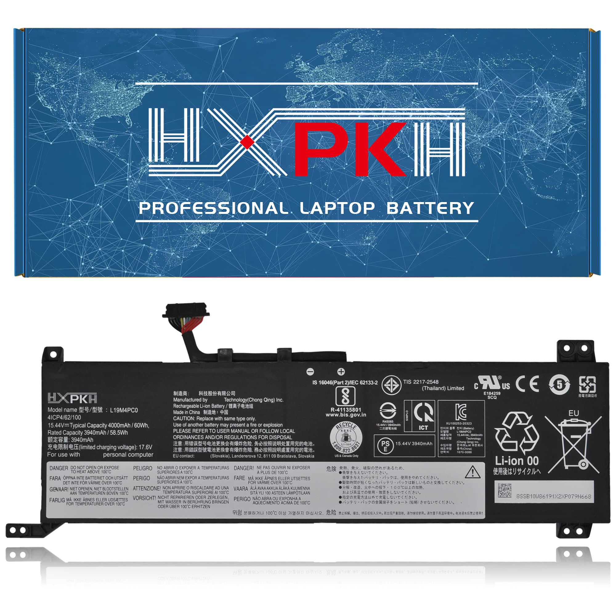 HXPK L19M4PC0 L19C4PC0 Laptop Battery for Lenovo