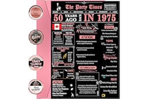 50th Birthday Cards, 50th Black Pink Birthday Decorations, Best 50 year old Birthday Gifts for Women Mother, Happy Birthday C