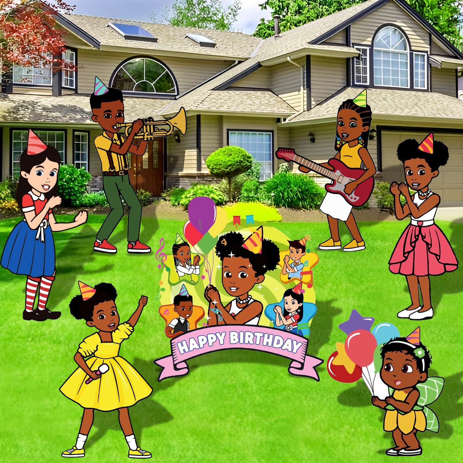 Yard Signs - 7pcs Gracie Party Decorations Yard Signs with Stakes, Gracies Party Decorations for 1st Birthday for Indoor Outdoor Lawn Garden, Gracies Decorations for Baby Shower Yard Signs