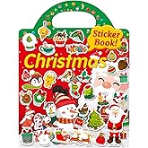 Benresive Reusable Sticker Books for Toddlers, Fun Travel Stickers for Kids, Toddler Sticker Book, Crafts Activities for Toddlers, 3 and Up Birthady Gifts - Christmas