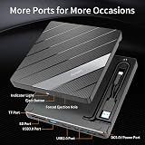 Alxum USB C DVD Drive 8-in-1 SD TF Card Reader CD RW Burner Laptop Mac view 3
