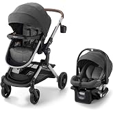 Graco Modes Nest 3-in-1 Travel System (Stroller &amp; Car Seat), Sullivan | 3 Modes: Infant Car Seat Carrier &amp; Pramette, Toddler Stroller; Slide2Me Height-Adjustable and Reversible Stroller Seat