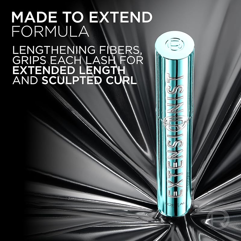 L'Oréal Paris Máscara de Pestañas Telescopic Waterproof Extensionist, Negro