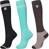 Harrison Howard 3 Pairs Premium Quality Equestrian Riding Socks for Horse Riding &Tall Boot Knee High Socks for Women
