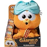 Animagic Baby Garfield Eat Sleep and Repeat 10'' (25cm) Plush | Includes Lasagna and Sleep Mask | Great for Garfield Fans | Ages 3+