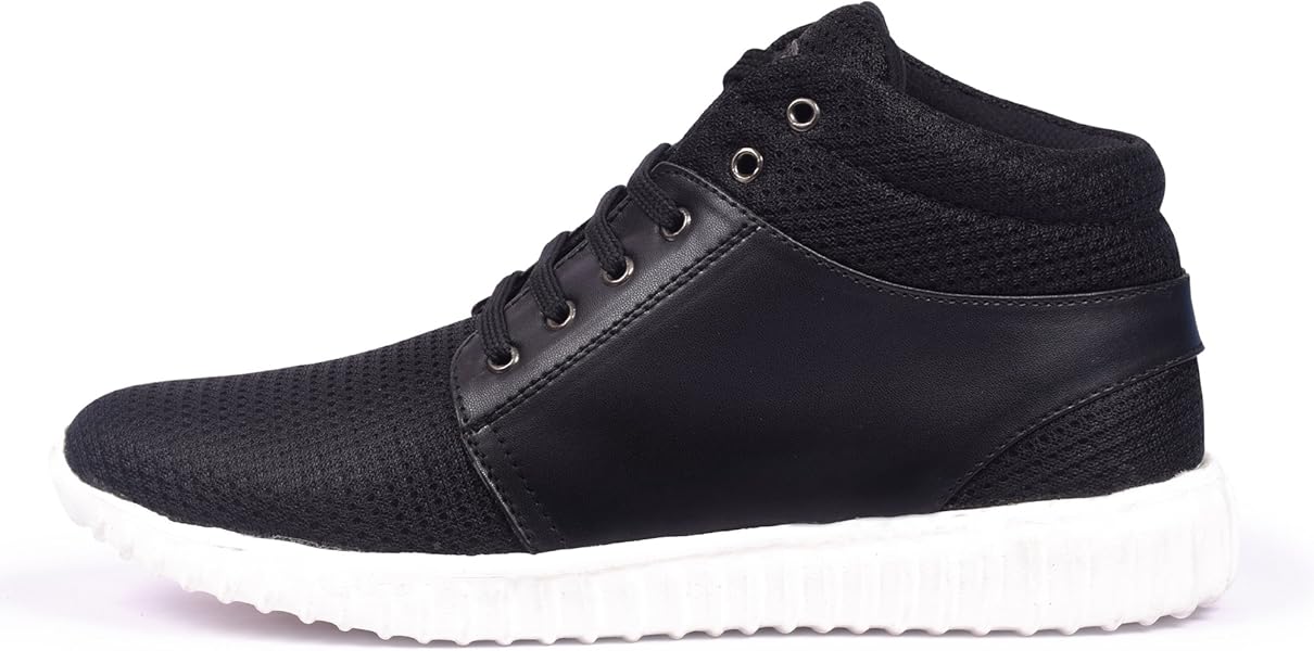 black high ankle sports shoes