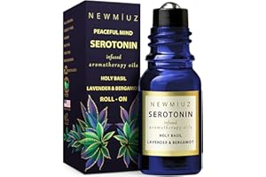 Calming Roll On Essential Oil Blend - Anti Stress Aromatherapy Oils Lavender, Bergamot & Holy Basil Destress - Relaxation Str