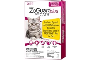 ZoGuard Plus Flea and Tick Prevention for Cats, Over 1.5 lbs (3 Dose)