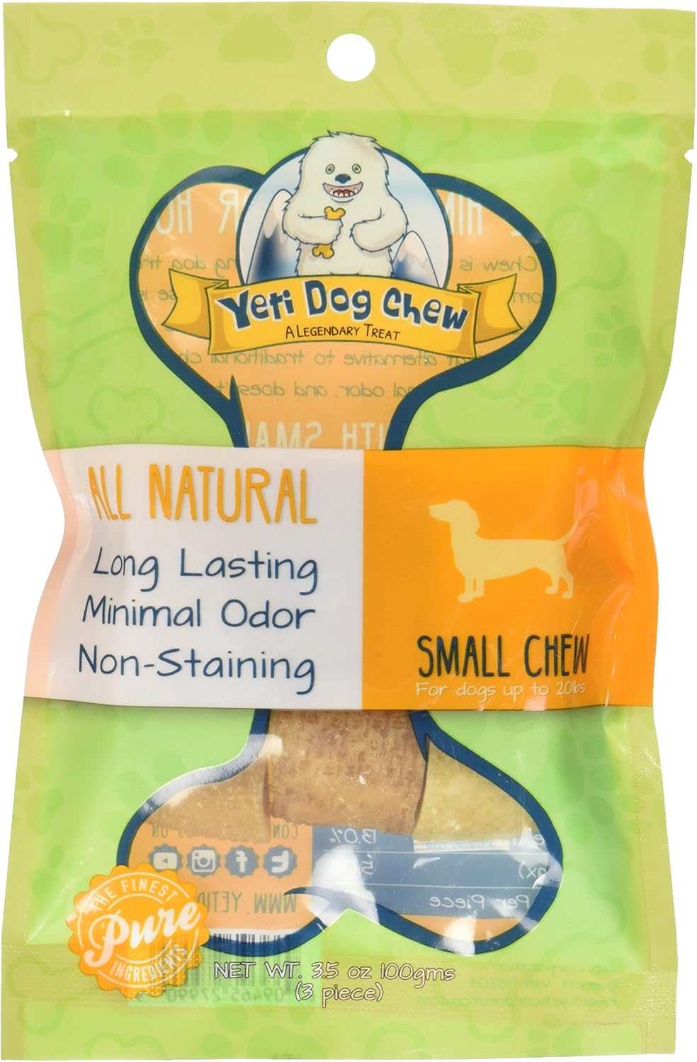 Yeti Dog Chews YDCS Chews 3.5Ounce 24Pieces per Unit, Small Amazon