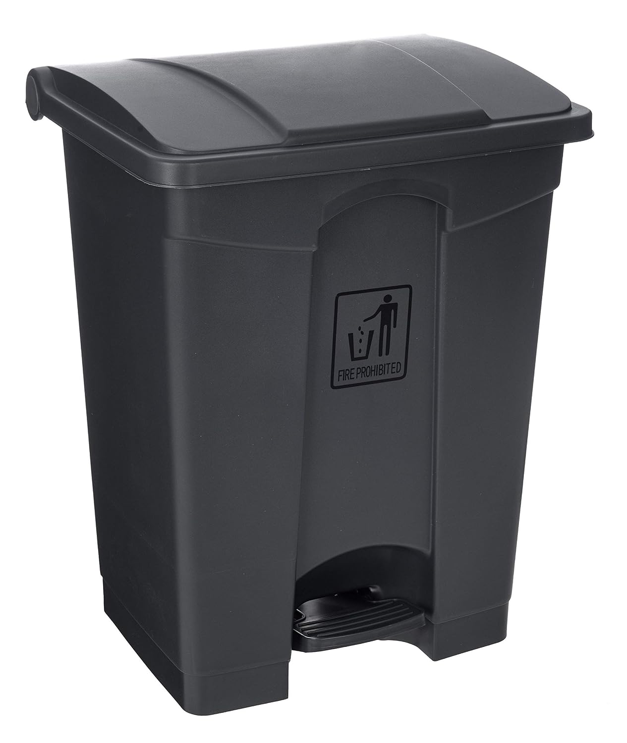 Premium Plastic Pedal Bin Recycling Dustbin Garbage Trash Can With Lid, Grey - Image 3