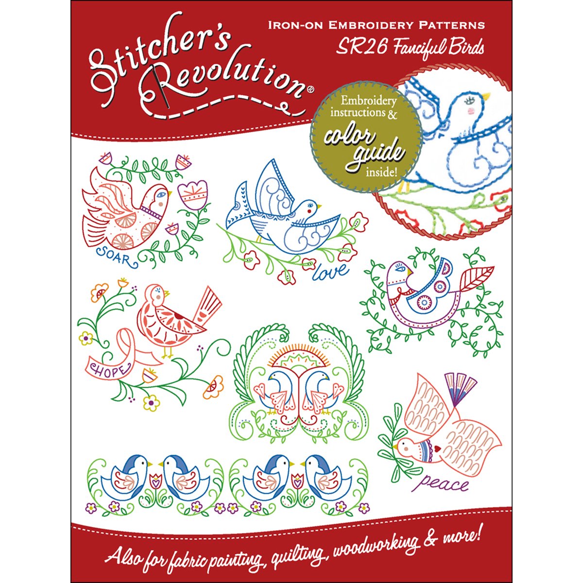 Aunt Martha's SR26 Stitcher's Revolution Iron-On Transfers, Multi-Colour