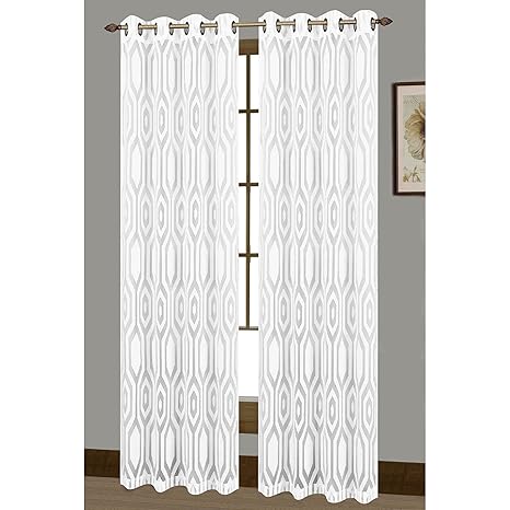 Buy Window Elements Delta Cotton Blend Burnout Sheer Extra Wide