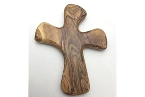 JERUSALEM Olive Wood Comfort Healing Clinging Cross Designed to fit your hand
