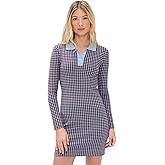 LE BOP Women's Gingham Knit Polo Dress