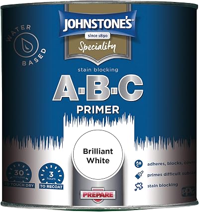 Johnstone's ABC Primer Sealer Brilliant White 2.5L Acrylic Water Based Paint