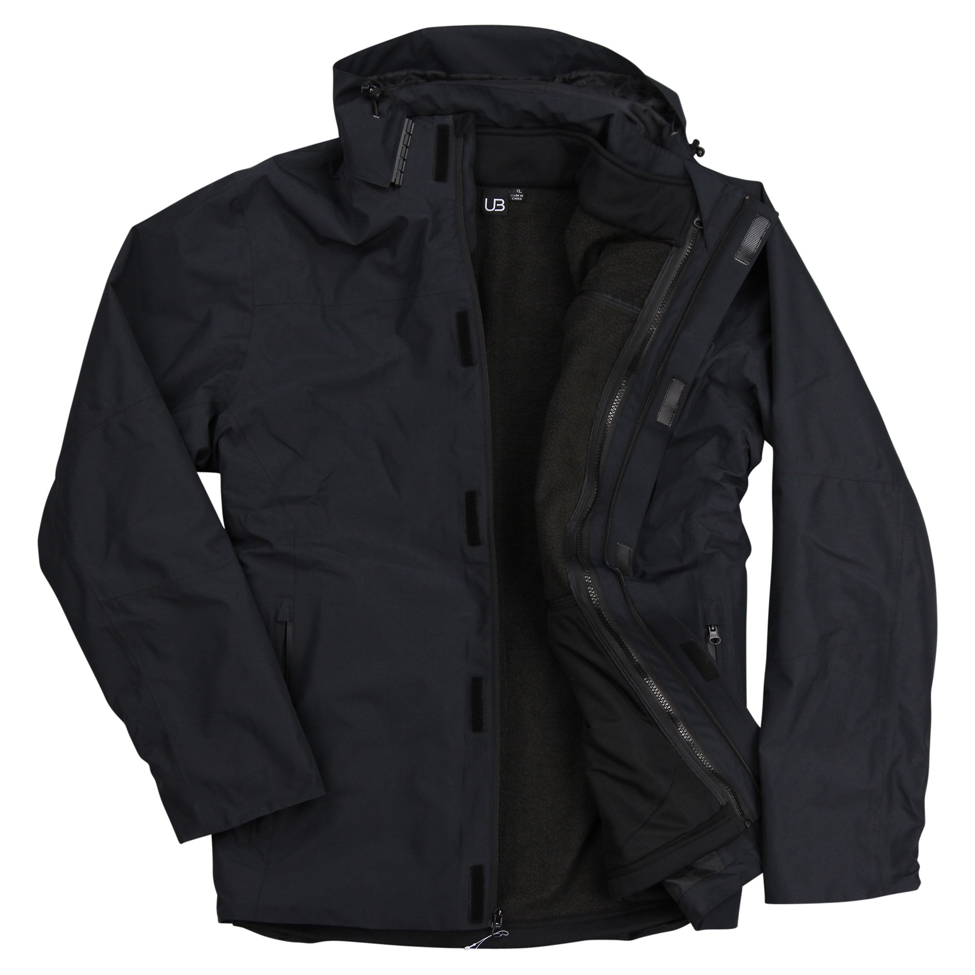 Men's Ripstop 3in1 Cold Defender Waterproof Winter Ski Coat (Black