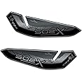 Resin Bike Motorcycle 3D Stickers Compatible with Benelli TRK 502 X 2020 2022. Handguards Protection from Bumps and Scratches. Pair of Resin Stickers - Made in Italy