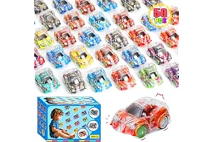 Worgree 50 Pcs Mini Pull Back Cars, Small Race Car Toys Bulk Party Favors for Kids 4-8 8-12 Treasure Box Toys for Classroom Prizes Pinata Goodie Bags Stuffers Birthday Gifts for Boys Girls Toddlers