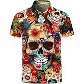 Men's Novelty Golf Polo Button Down Short Sleeve Shirt