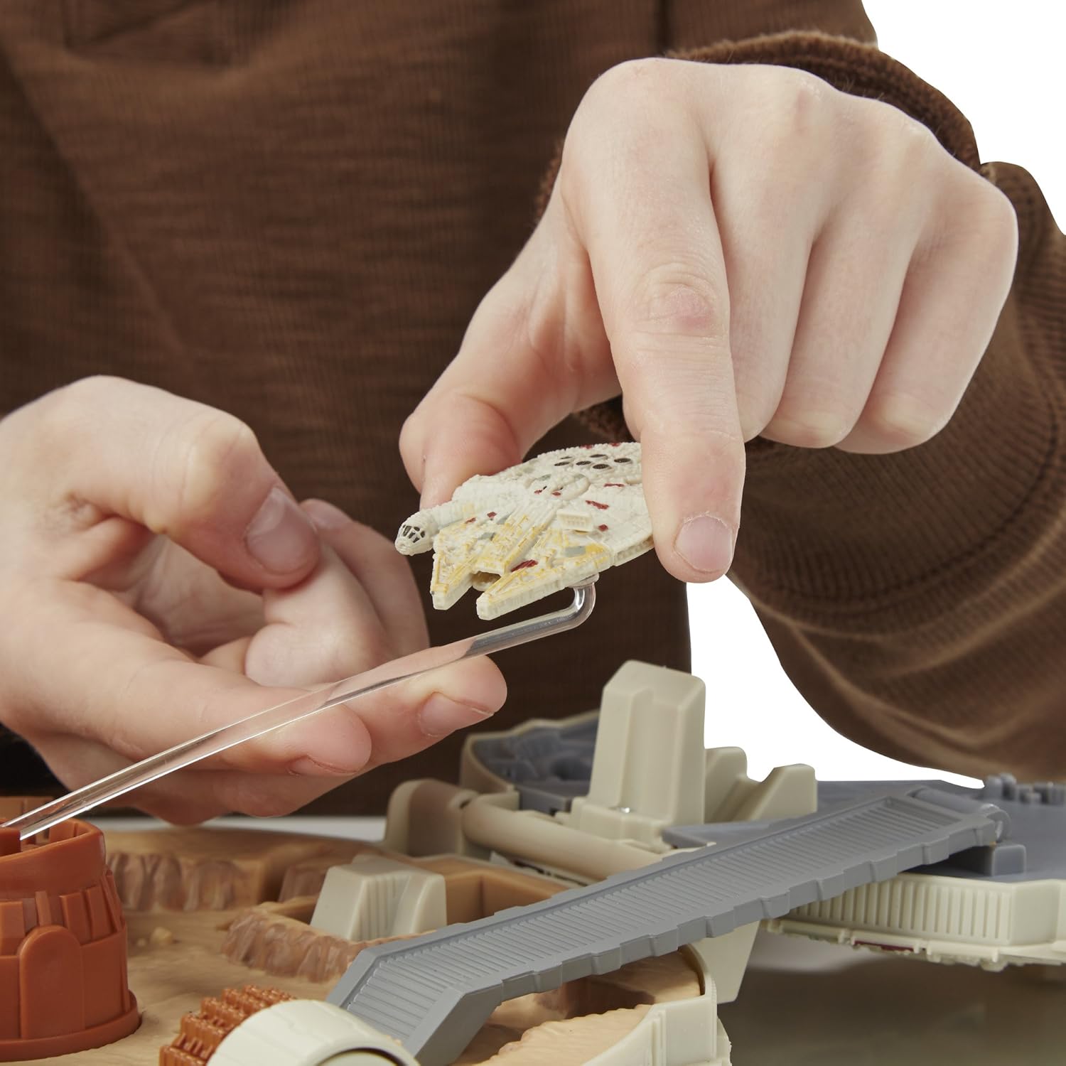 star wars the force awakens micro machines millennium falcon playset