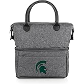 PICNIC TIME NCAA Michigan State Spartans Urban Lunch Bag, Cooler Lunch Tote, Insulated Lunch Bag, (Gray with Black Accents)