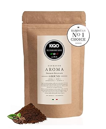 KIQO Aroma 250g Espresso aus Italien | in schonenden Kleinstchargen geröstet | säurearm | 65% Arabica & 35% Robusta Bohnen (2