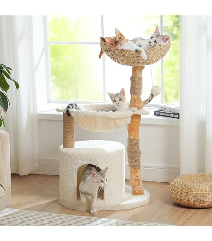thumbnail image 2 of PETSITE 59 Inch Cattail Cat Tree Tower - Multi-Level Cat Condo With Sisal Scratching Posts & Perches 2 of 11